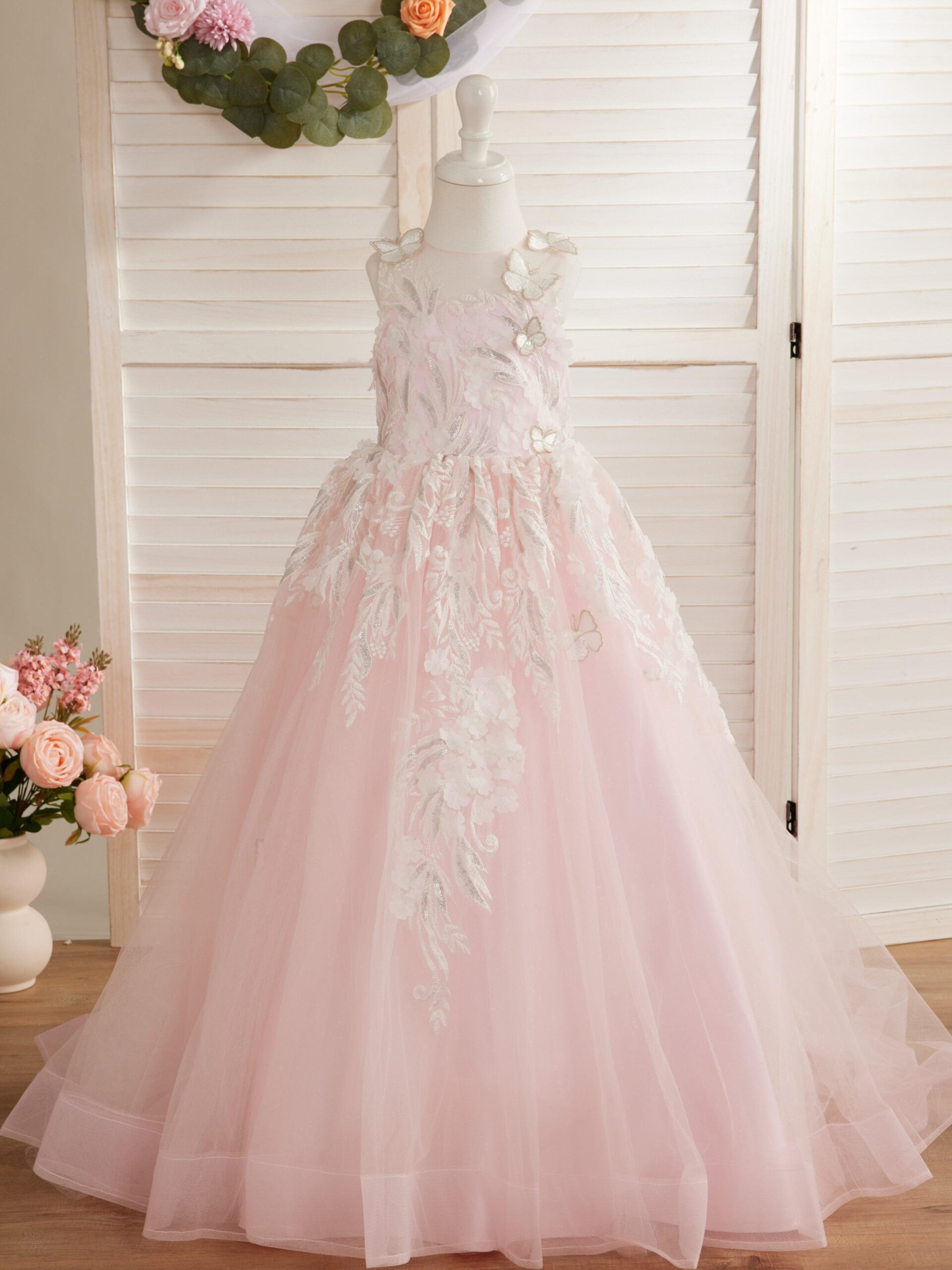 Kids The Xena Butterfly Tulle Maxi Dress | Flower Girl, Fairy Party & Pageant Gown - Image 6