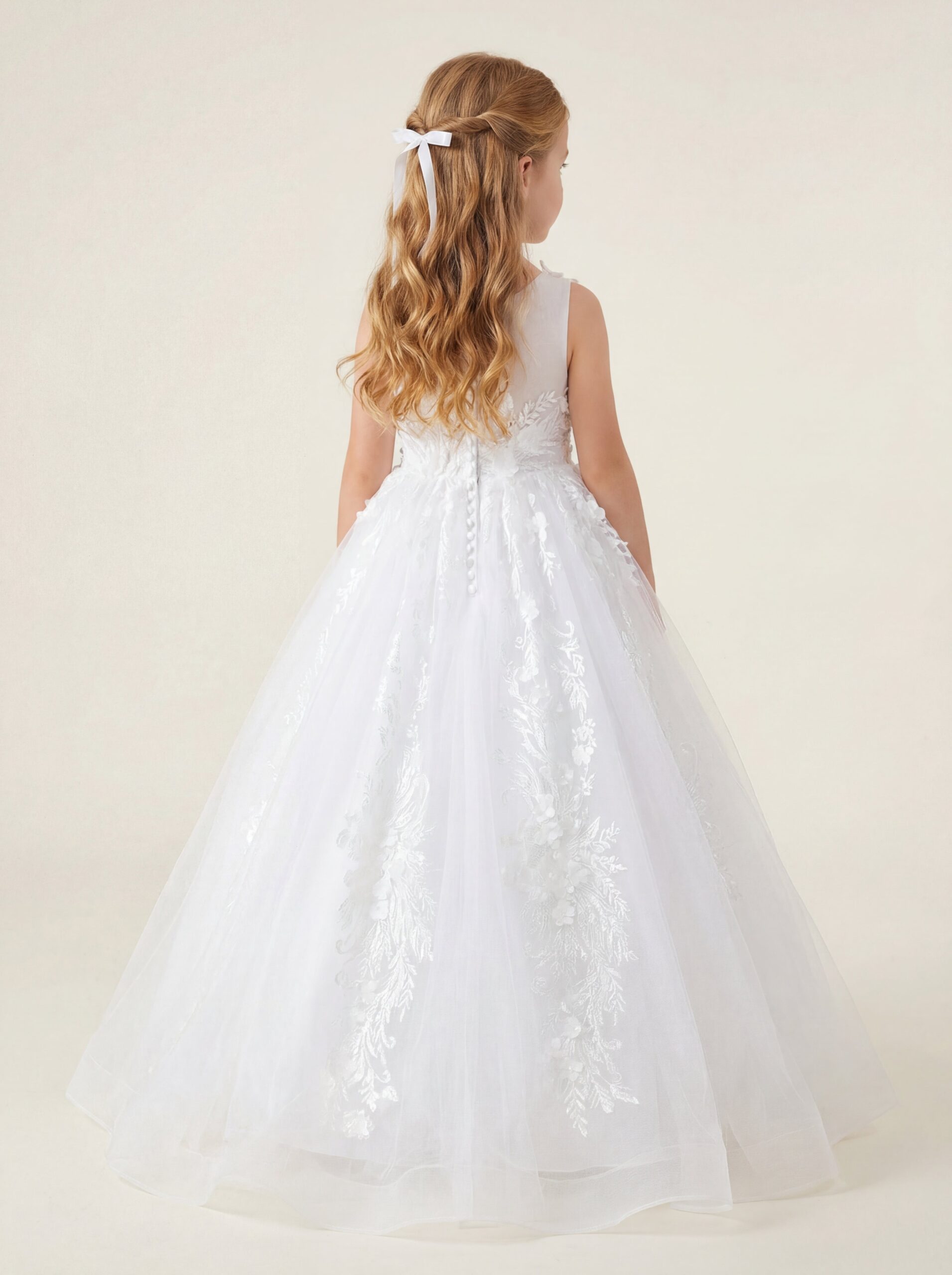 Kids The Scarlet 3D Butterfly Tulle Ball Gown | Flower Girl, Fairy Tale Photo & Recital Gown - Image 2