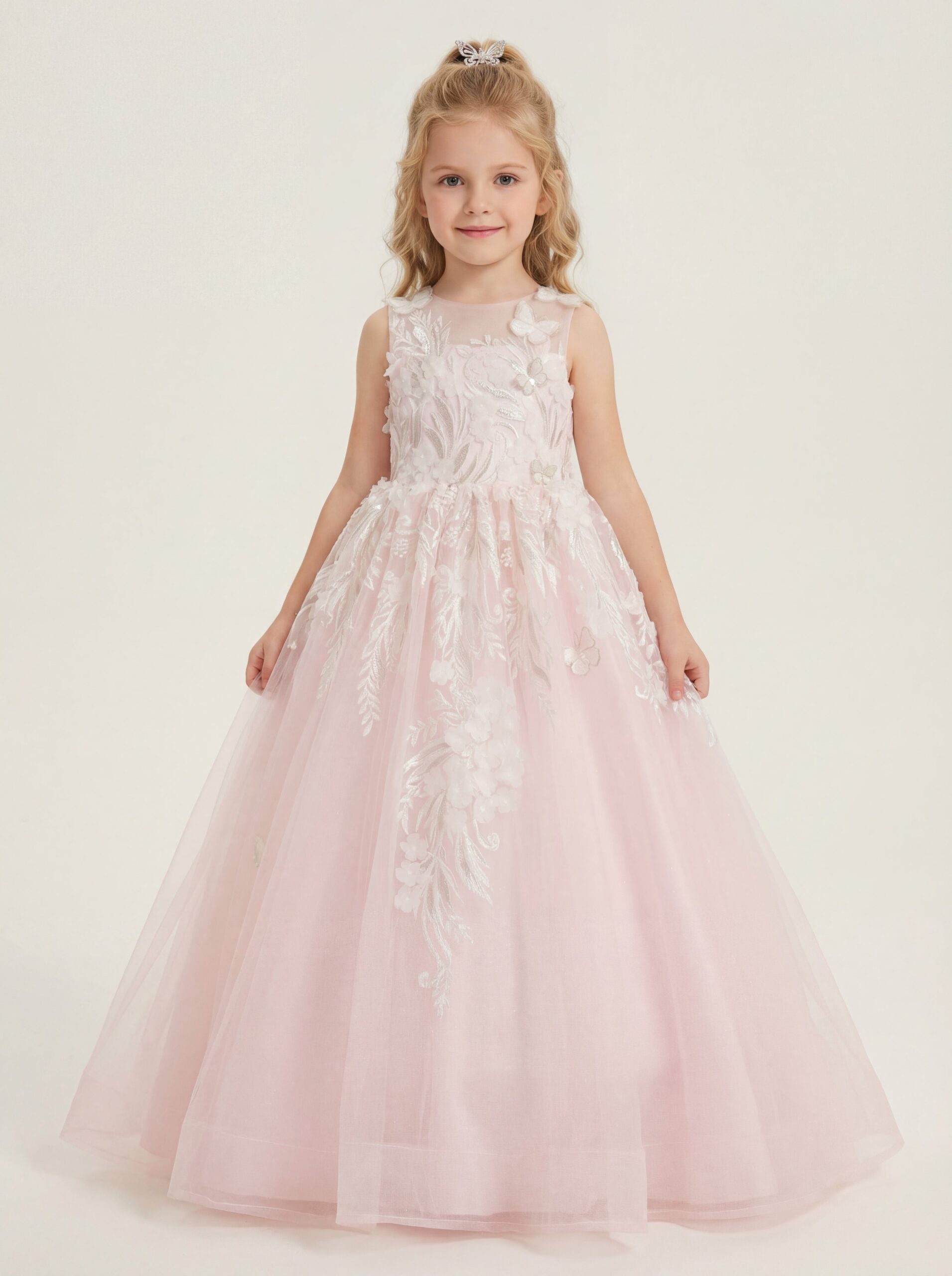 Kids The Xena Butterfly Tulle Maxi Dress | Flower Girl, Fairy Party & Pageant Gown