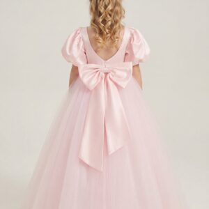 Alternative view of Kids The Rosalie Satin & Tulle Ballgown | Flower Girl, Birthday & Pageant Gown