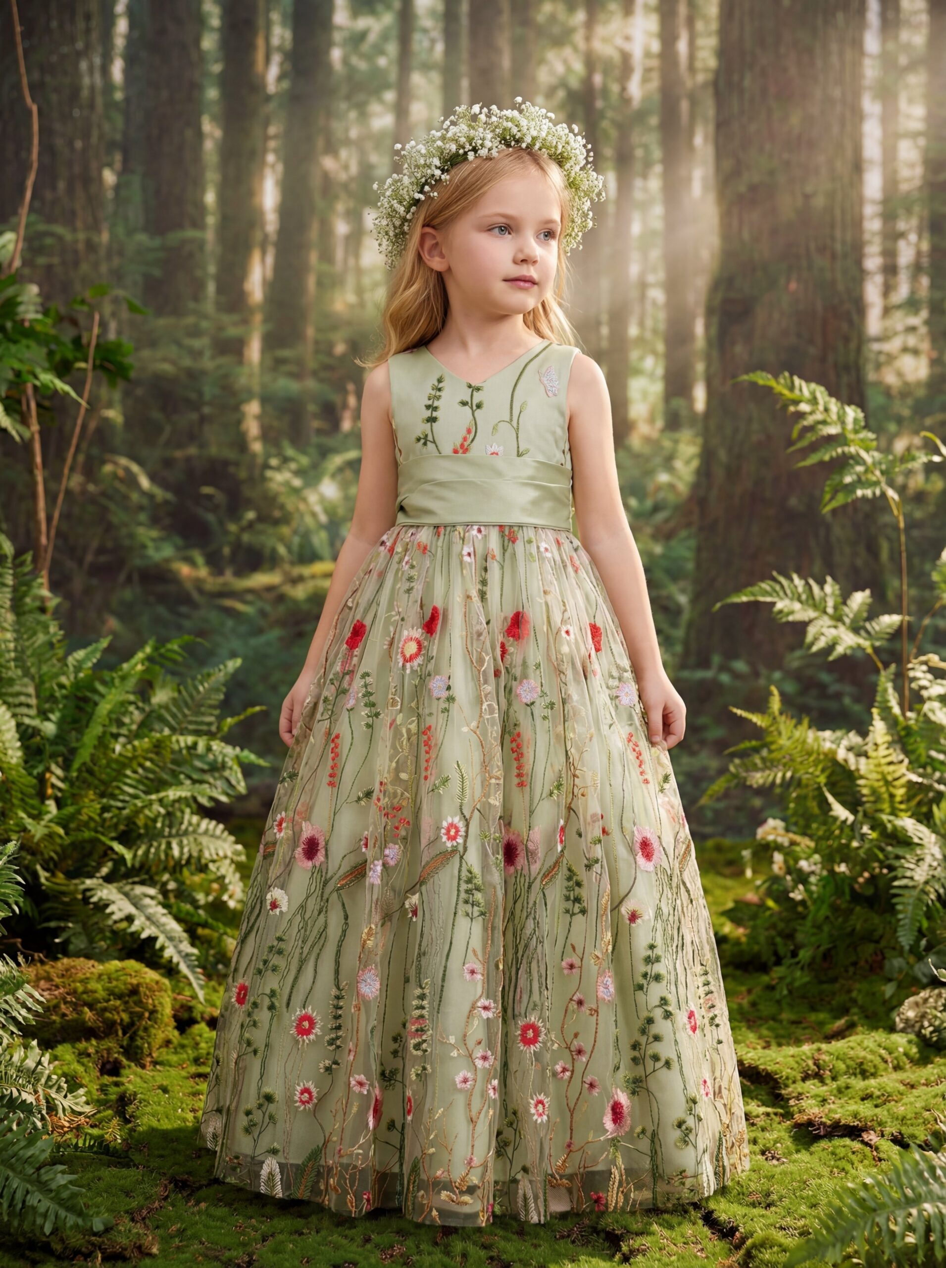 Kids The Elora Wildflower Tulle Gown | Flower Girl, Garden Wedding & Photography Gown - Image 5