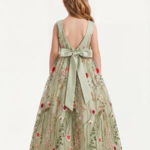 Alternative view of Kids The Elora Wildflower Tulle Gown | Flower Girl, Garden Wedding & Photography Gown