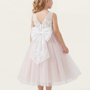 Alternative view of Kids The Olivia 3D Floral Tulle Midi Dress | Flower Girl, Birthday & Spring Celebration Gown