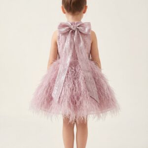 Alternative view of Kids The Grace Sequin & Feather Tutu Dress | Luxury Birthday Party, Stage Performance & Wedding Reception Gown