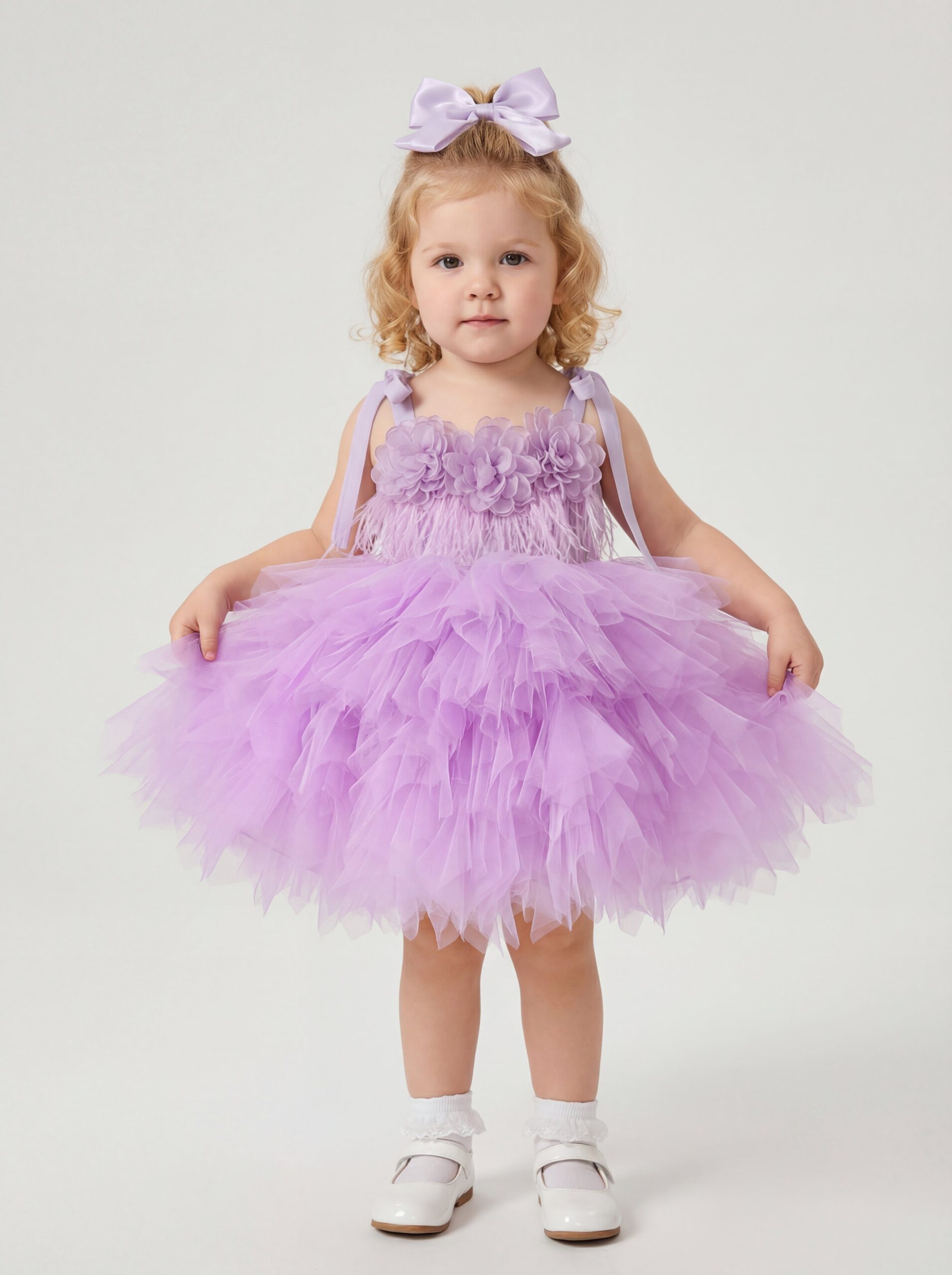 Kids The Tara Feathered Tulle Tutu | Birthday, Flower Girl & Easter Gown