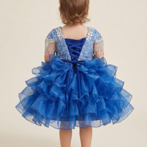 Alternative view of Kids The Magnolia Crystal Fringe Organza Cupcake Dress | Pageant, Birthday & Portrait Gown