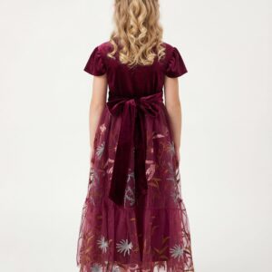 Alternative view of Kids The Valentina Velvet & Tulle Maxi Gown | Holiday Gala, Flower Girl & Formal Recital Gown