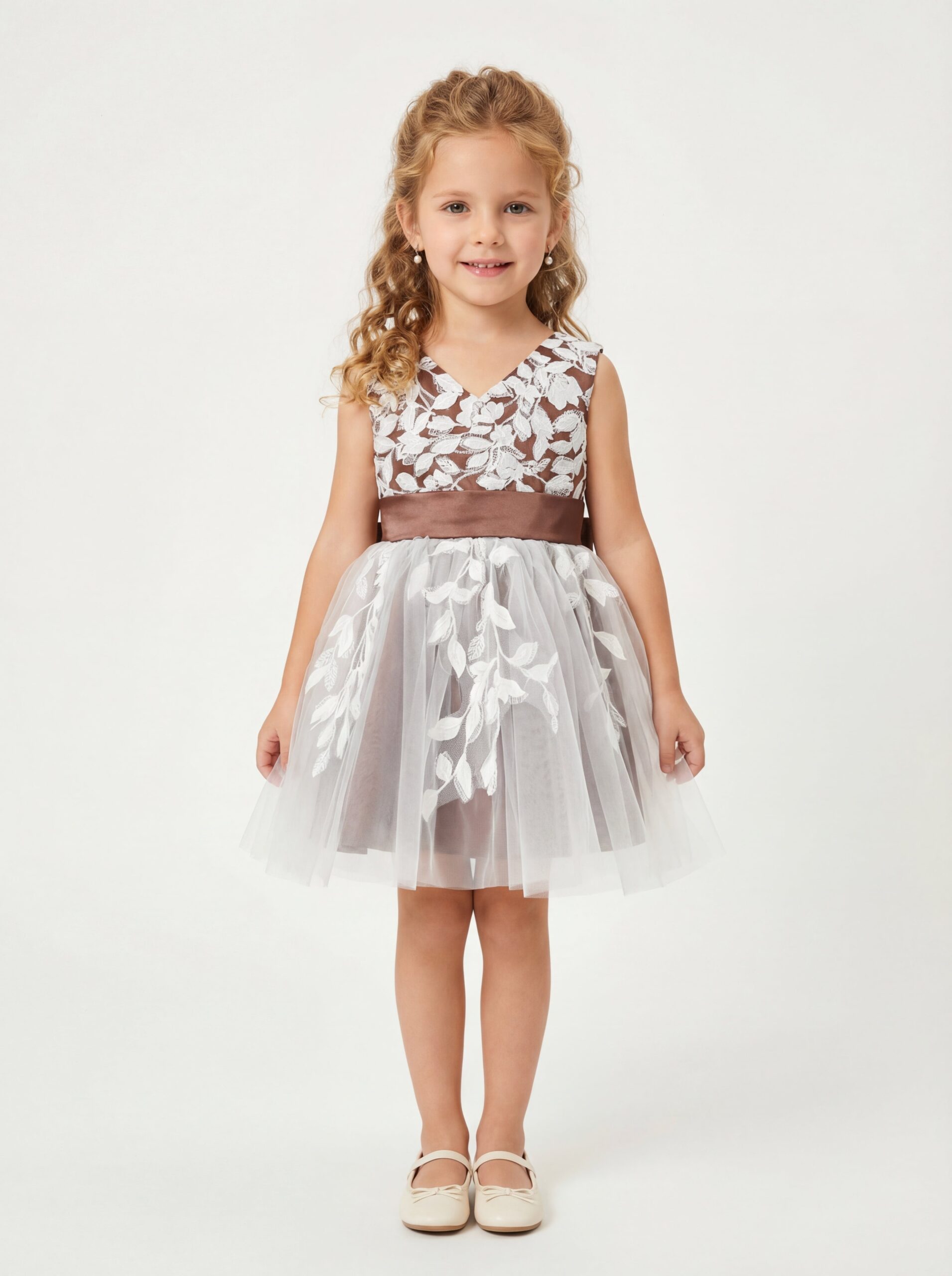 Kids The Hazel Vintage Lace Embroidery Dress | Rustic Wedding, Autumn Portrait & Holiday Gown