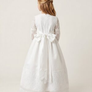 Alternative view of Kids The Maya Crochet Lace Maxi Dress | First Communion, Junior Bridesmaid & Portrait Gown