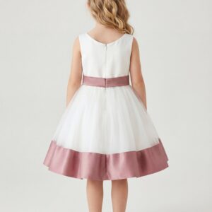 Alternative view of Kids The Kira Satin & Tulle A-Line Dress | Flower Girl, Birthday Party & Easter Celebration Gown
