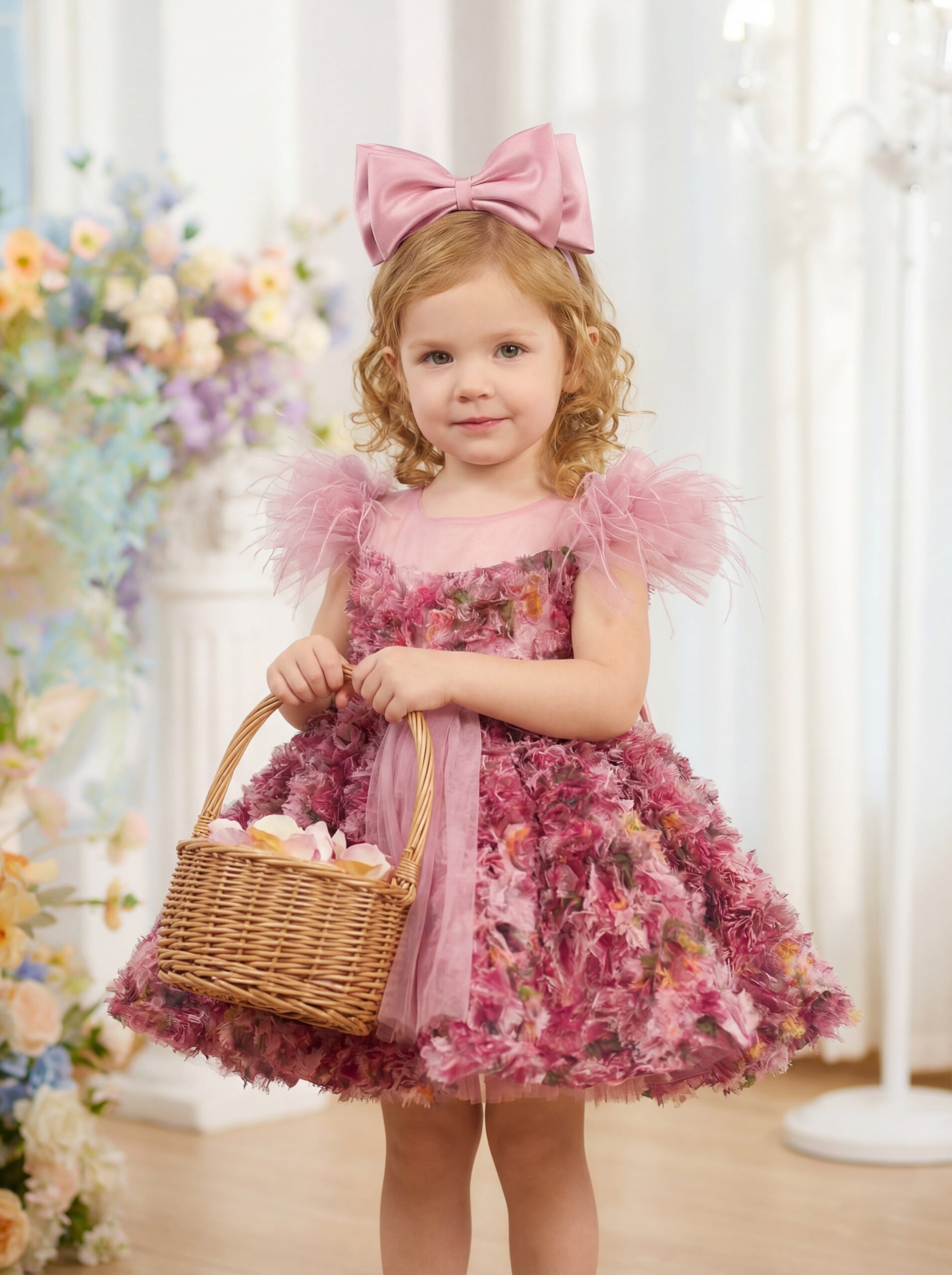 Kids The Poppy 3D Floral Ruffle Tutu | Birthday, Wedding & Easter Gown - Image 5