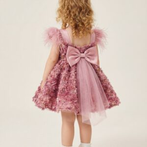 Alternative view of Kids The Poppy 3D Floral Ruffle Tutu | Birthday, Wedding & Easter Gown