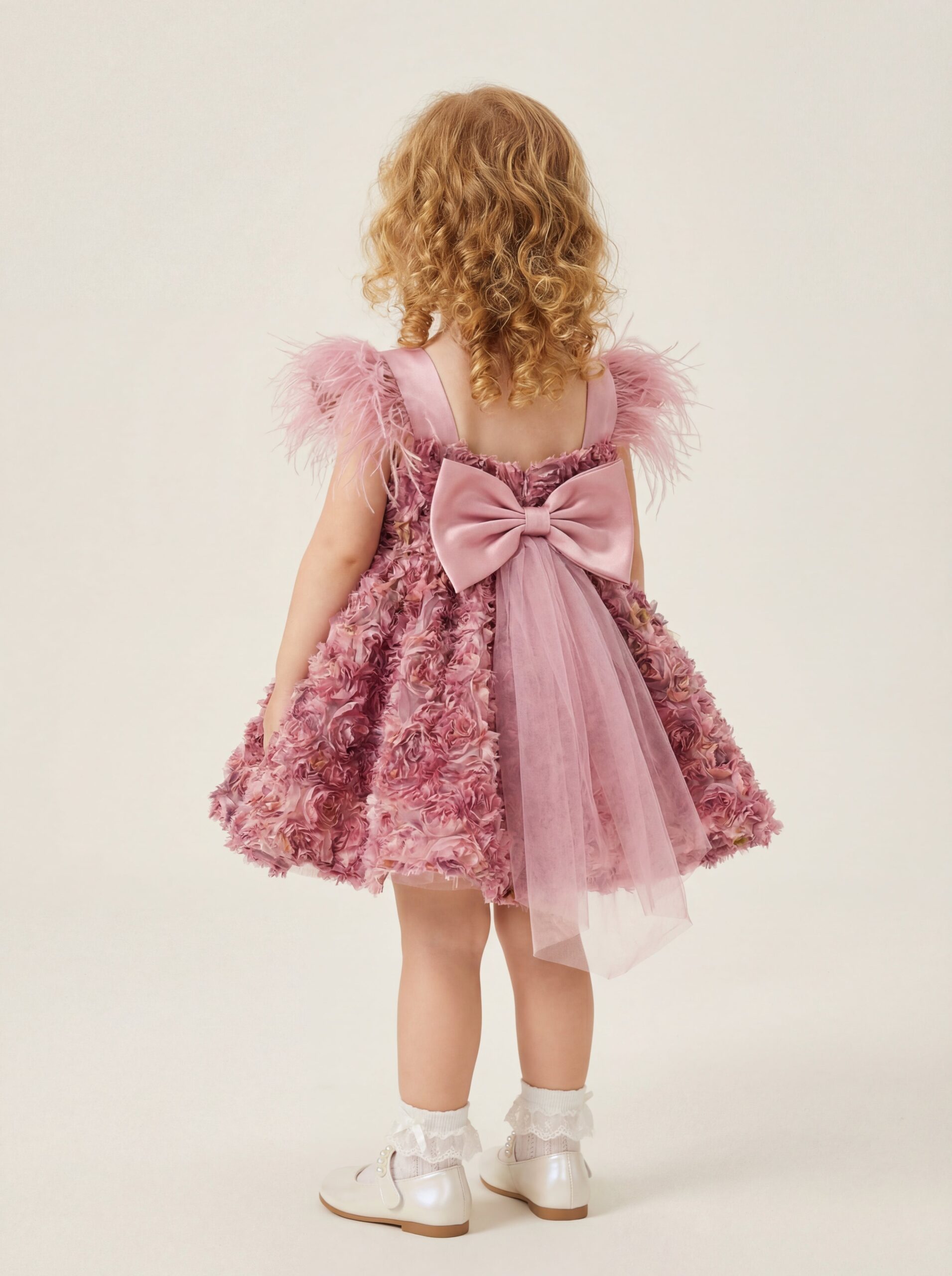 Kids The Poppy 3D Floral Ruffle Tutu | Birthday, Wedding & Easter Gown - Image 2