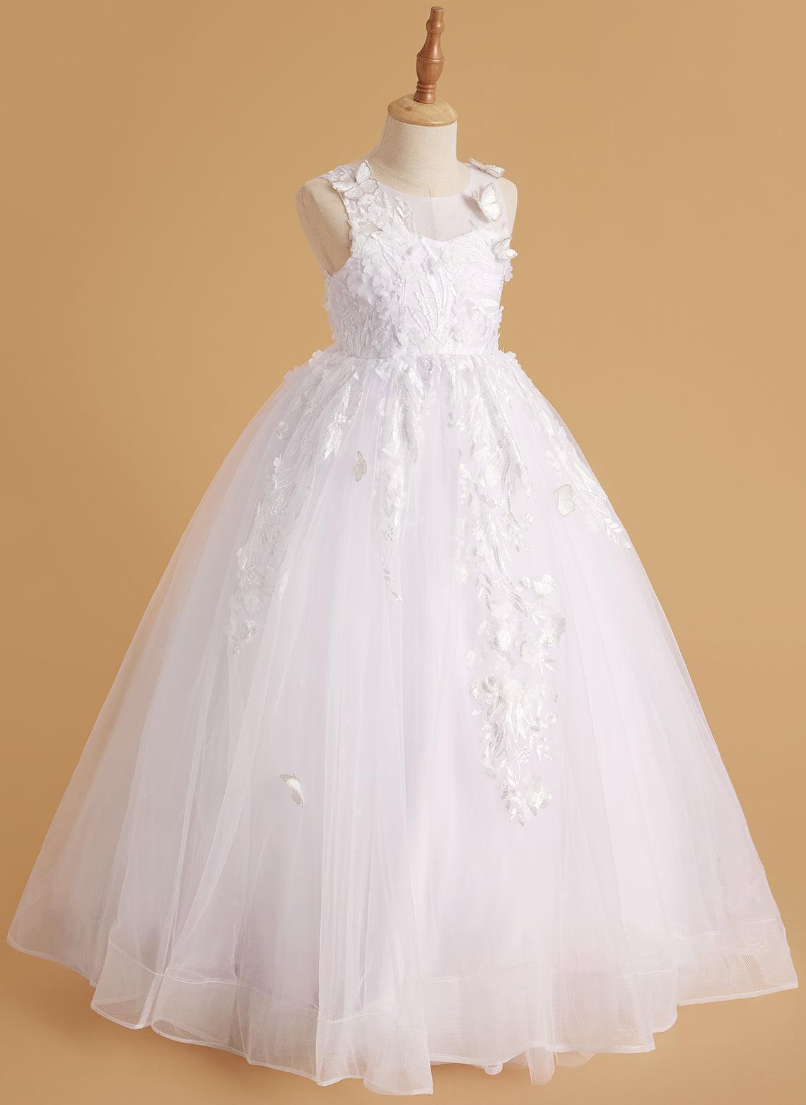 Kids The Scarlet 3D Butterfly Tulle Ball Gown | Flower Girl, Fairy Tale Photo & Recital Gown - Image 8