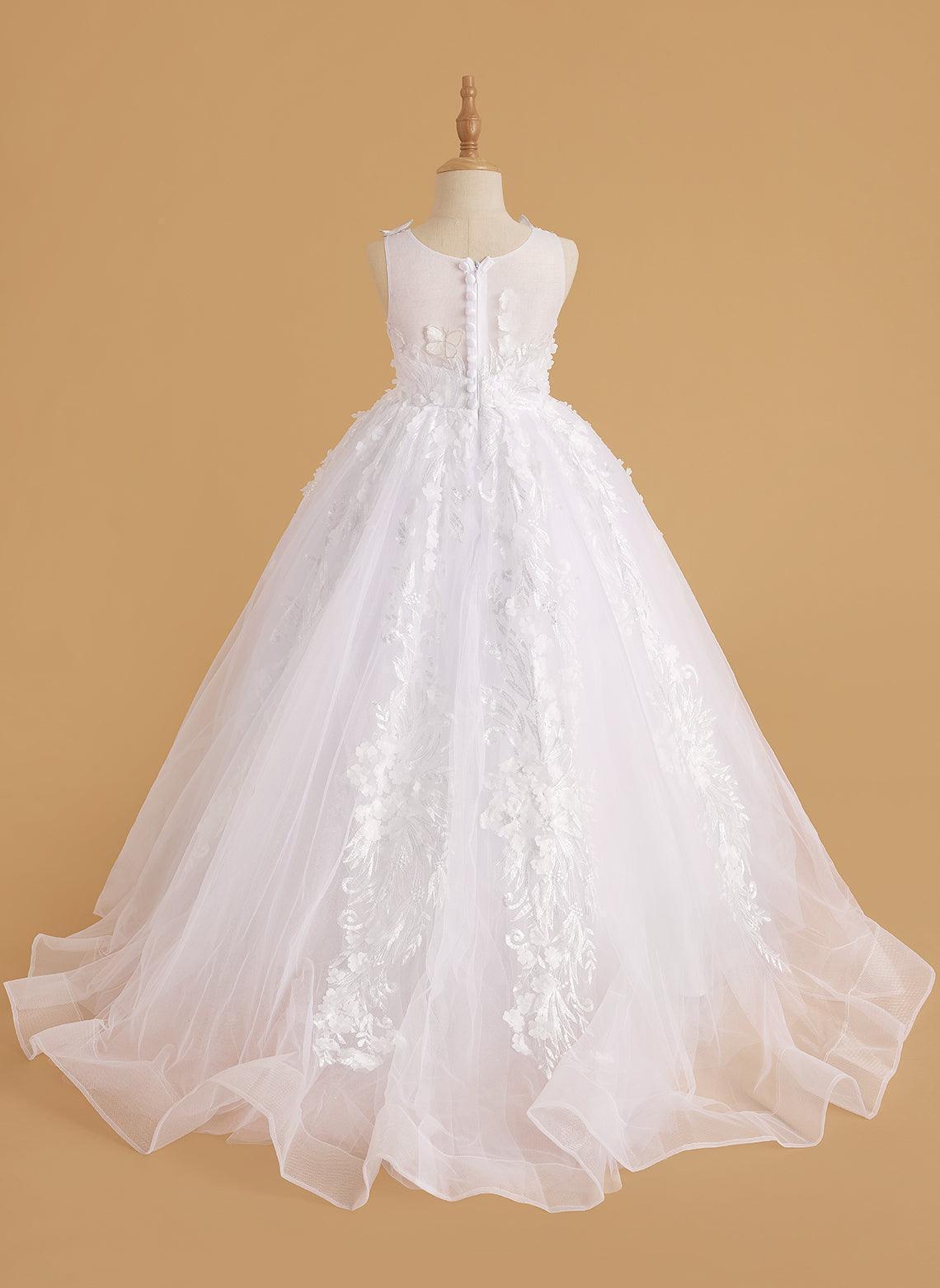 Kids The Scarlet 3D Butterfly Tulle Ball Gown | Flower Girl, Fairy Tale Photo & Recital Gown - Image 7
