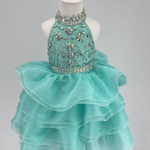 Kids The Hope Crystal Halter Organza Dress | Birthday, Pageant & Flower Girl Gown