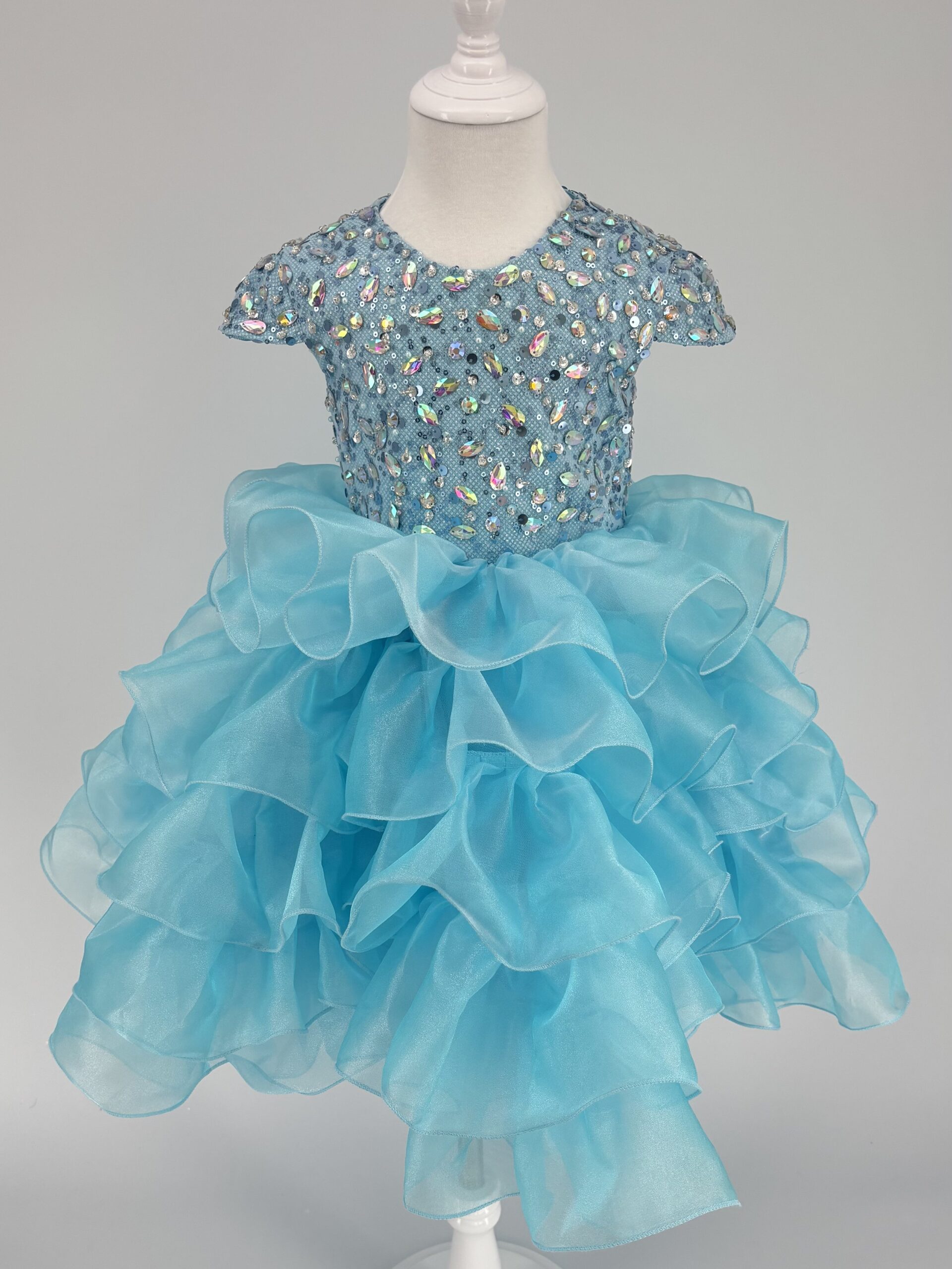 Kids Sleeveless Knee-length Toddler Frozen Pageant Dress