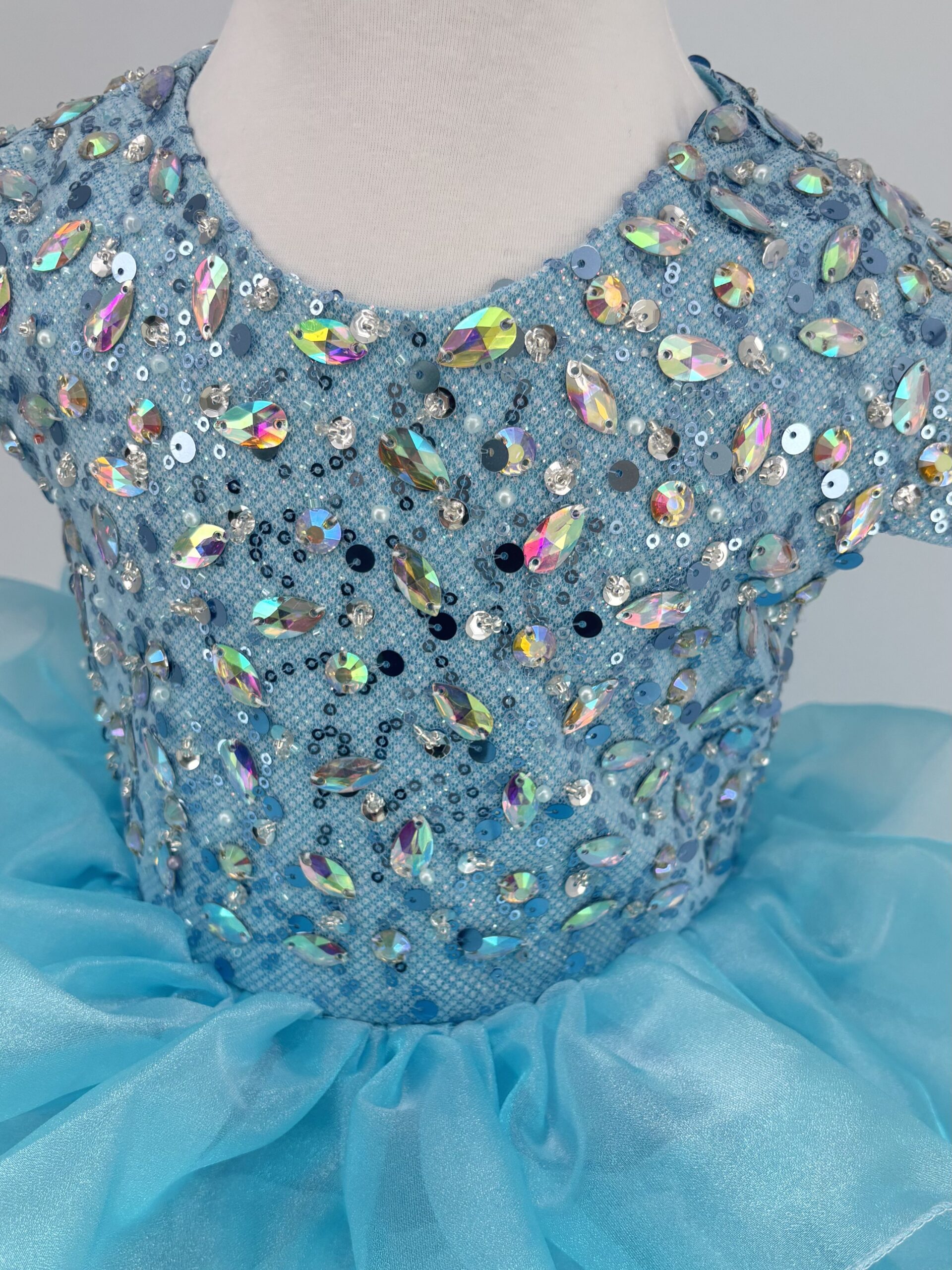 Kids Sleeveless Knee-length Toddler Frozen Pageant Dress - Image 2