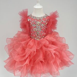 Kids Sleeveless Knee-length Toddler Pageant Dress