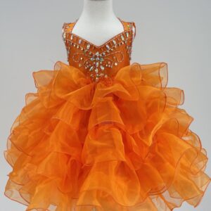 Kids Sleeveless Knee-length Toddler Pageant Dress